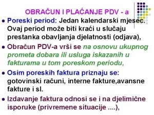 l l OBRAUN I PLAANJE PDV a Poreski