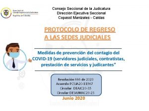 Consejo Seccional de la Judicatura Direccin Ejecutiva Seccional