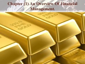 Overview of financial management