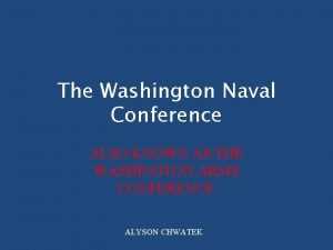 Washington naval conference