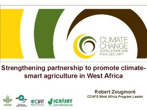 Strengthening partnership to promote climatesmart agriculture in West
