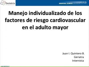 Manejo individualizado de los factores de riesgo cardiovascular