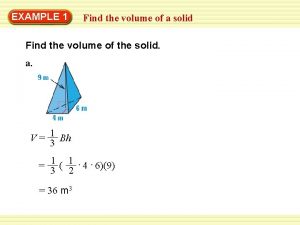 Find the volume of the shaded solid below