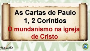 As Cartas de Paulo 1 2 Corntios O