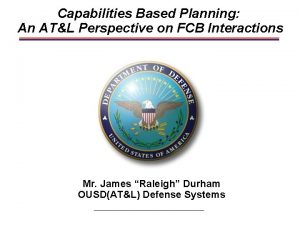 Joint capability areas