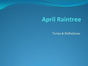 April Raintree Terms Definitions Mtis are people of