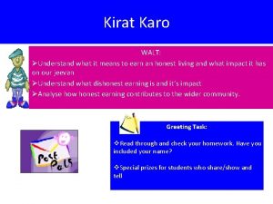 Kirat karo meaning