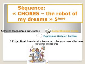 Séquence robots anglais 5ème