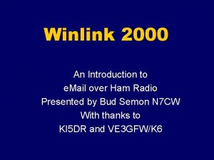 Airmail winlink