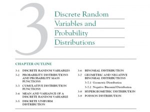 3 1 Discrete Random Variables 3 1 Discrete