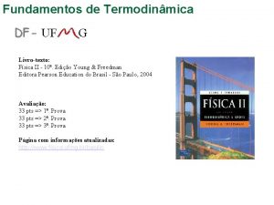 Fundamentos de Termodinmica DF UF G Livrotexto Fsica