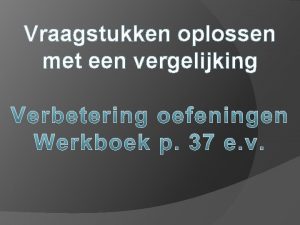 Vraagstukken met vergelijkingen