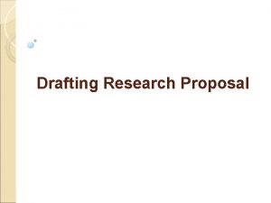 Parts of proposal research Parts of proposal research