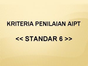 6 kriteria penilaian