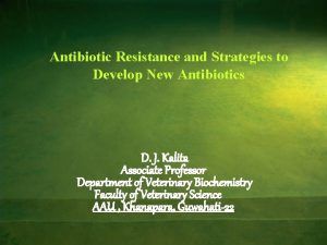 Antibiotic Resistance and Strategies to Develop New Antibiotics