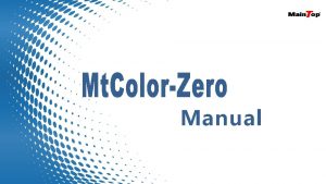 Maintop color management