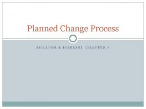 7 step planned change process