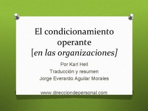 Condicionamiento operante