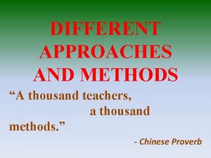 Define teaching method