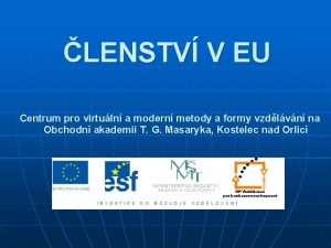 LENSTV V EU Centrum pro virtuln a modern