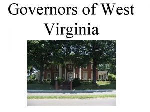 First governor of wv