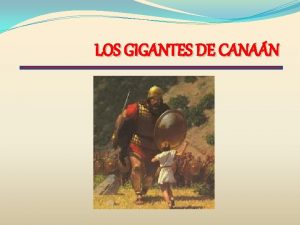 LOS GIGANTES DE CANAN introduccin Nmeros 12 1