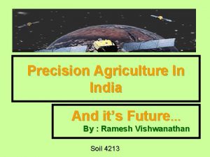 Precision agriculture in india
