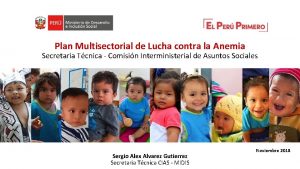 Plan Multisectorial de Lucha contra la Anemia Secretaria