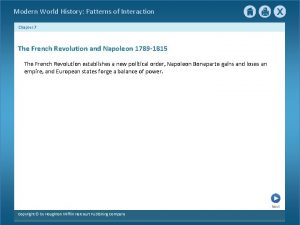 Modern World History Patterns of Interaction Chapter 7