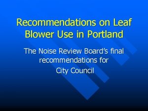 Portland leaf blower
