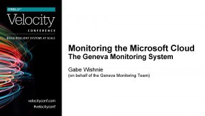 Azure geneva monitoring