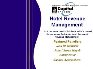 Hotel revenue management glossary