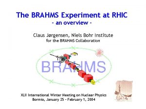 The BRAHMS Experiment at RHIC an overview Claus