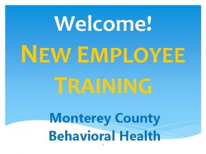 Monterey county behavioral health