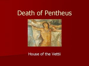 Pentheus death