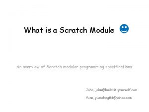 Scratch module 3
