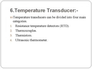 Temperature transducer example