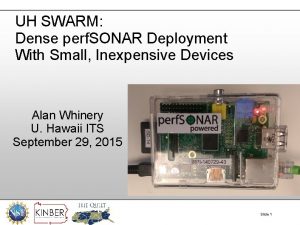 UH SWARM Dense perf SONAR Deployment With Small