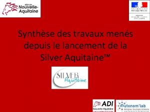 Synthse des travaux mens depuis le lancement de