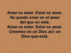 Amar es estar