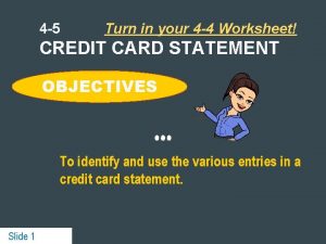 4-5 credit card statement worksheet answers