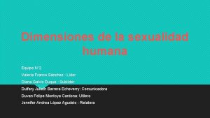 Dimensiones de la sexualidad humana