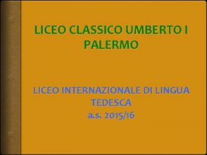 Scuola internazionale palermo