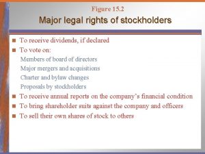 Legal rights of stockholders