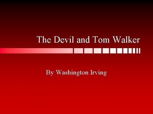 Who wrote the devil and tom walker