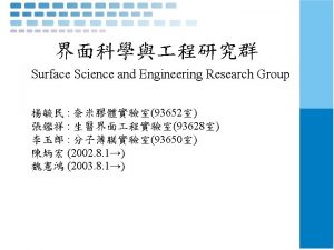 n LangmuirBlodgett Assembly nChemisorption SelfAssembly nElectrostatic Adsorption SelfAssembly