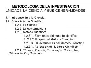Caracteristicas del conocimiento cientifico