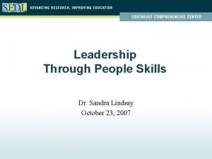 Leadership through people skills