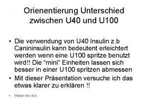 U40 u100 insulin umrechnen