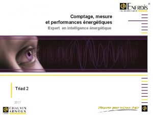 Comptage mesure et performances nergtiques Expert en intelligence